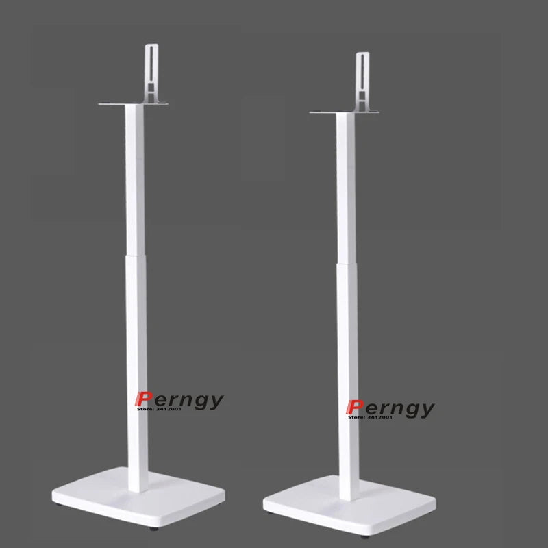 White sleek adjustable speaker stands with minimalist design and sturdy square bases for stand q90r q950r 9500s 9200s sonos