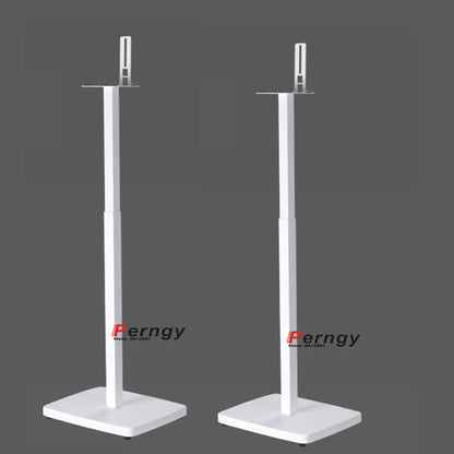 White sleek adjustable speaker stands with minimalist design and sturdy square bases for stand q90r q950r 9500s 9200s sonos
