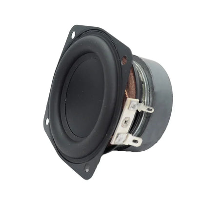 Black 3 inch 78mm subwoofer speaker with square frame and silver terminal brackets ohm 15w supper for diy home theater
