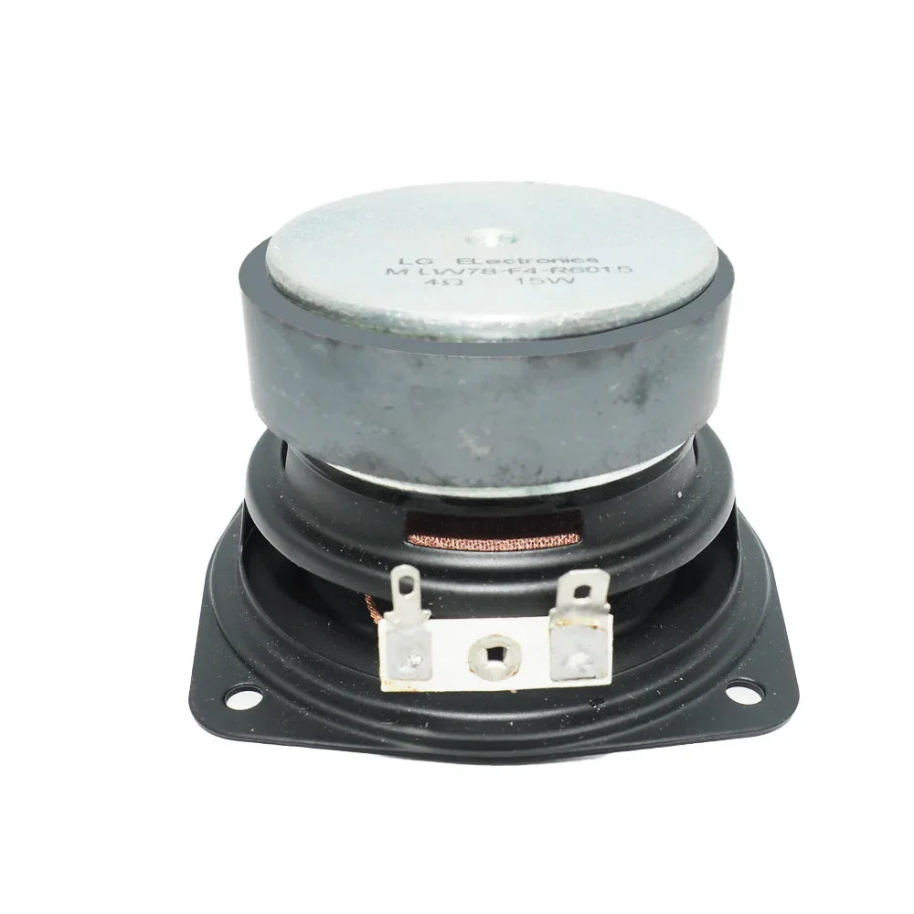 Black and silver lc electronics inch 78mm subwoofer speaker driver with copper coil and mounting brackets for diy home theater