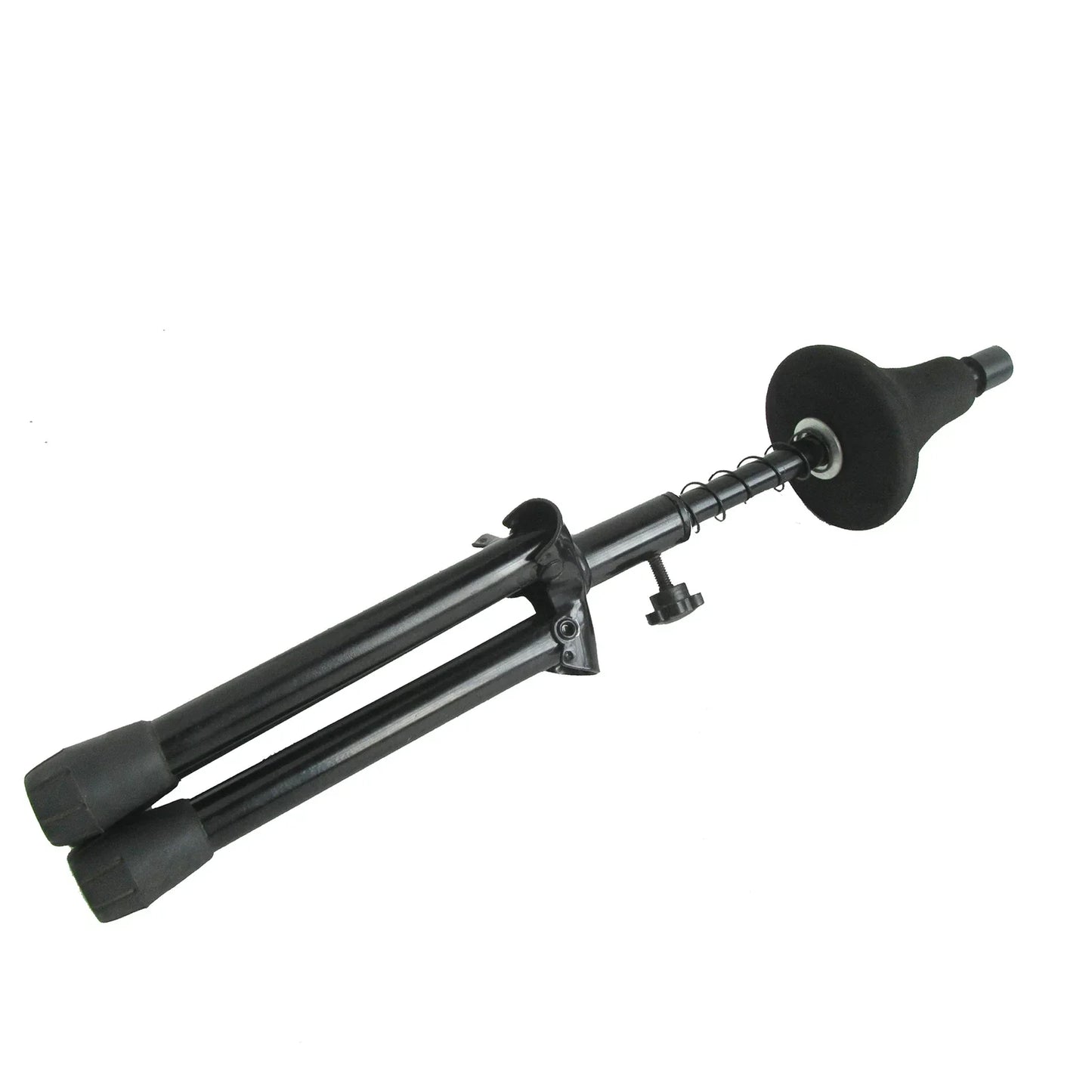 Black rubber bulb with metal stem and spring mechanism for iron trumpet support in piece detachable trumpet stand holder