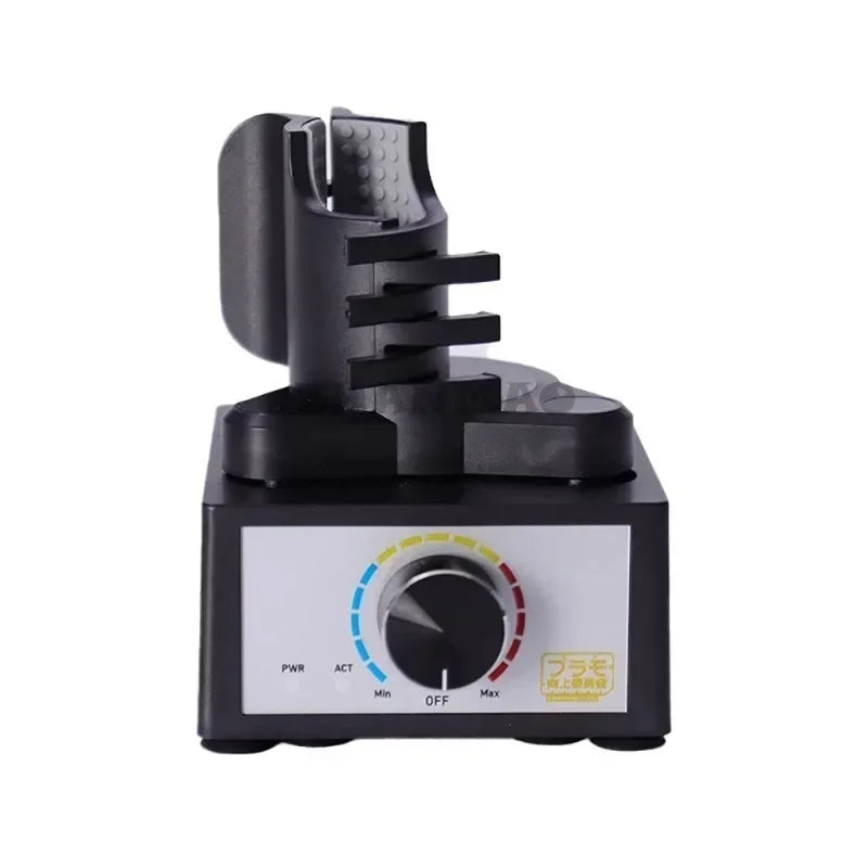 Black plastic eddy current mixer with color-coded dial and adjustable speed mini control panel for hobby model making