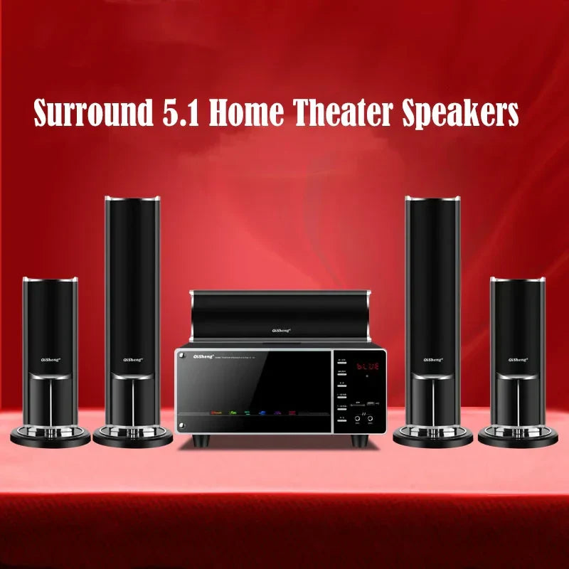 Black 1000w ktv bluetooth speaker surround sound subwoofer home theater system with chrome accents for living room ktv