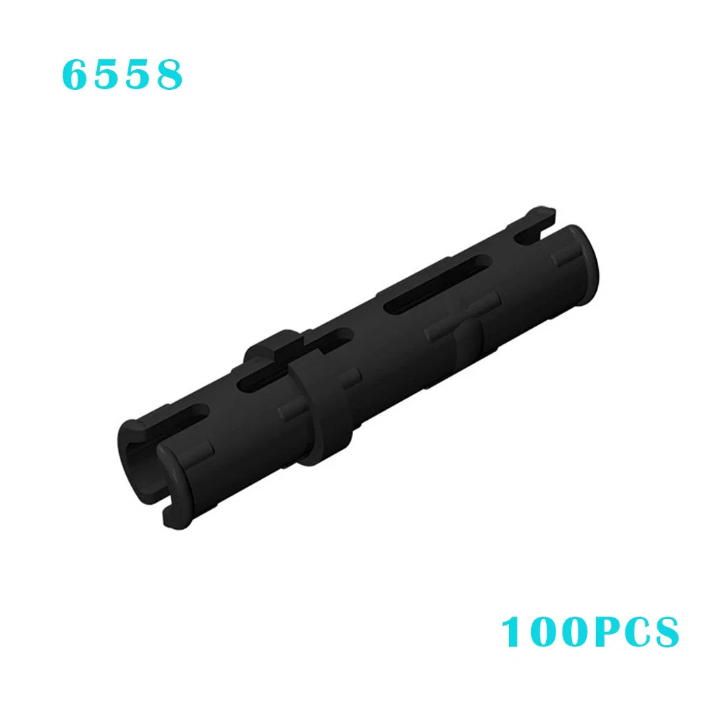 Black plastic 6558 pin with friction ridges for technical moc buildings blocks diy christmas gifts accessory