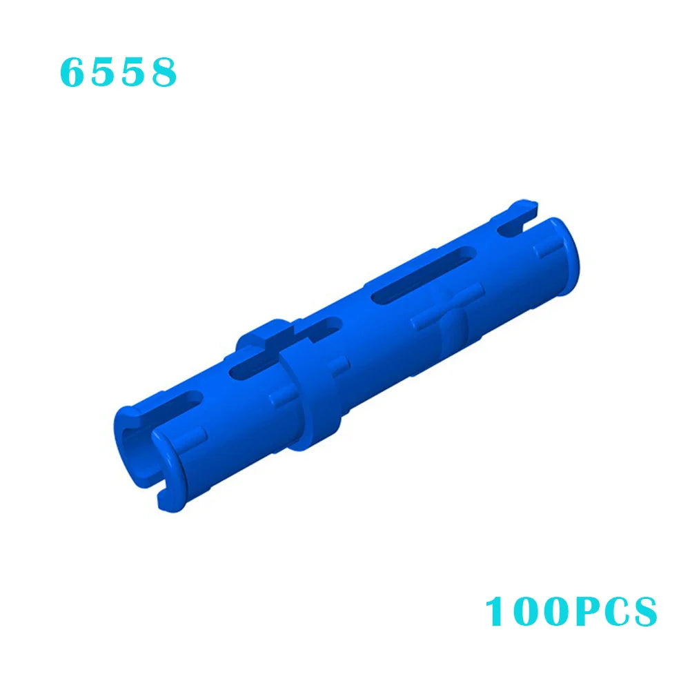 Blue plastic lego technic axle connector part 6558 with friction ridges bricks for technical moc buildings and diy christmas gifts