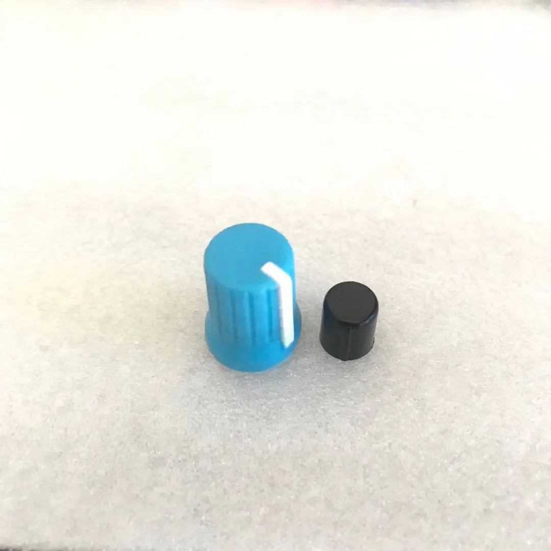 Blue plastic knob with white stripe and ridges and smaller black cap for pioneer djm750 mixer ddj-sb controller use