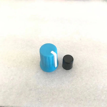 Blue plastic low eq gain knob with white stripe and ridges with smaller black cap for pioneer djm750 mixer ddj-sb controller