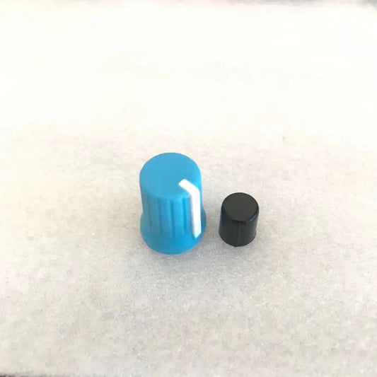Blue plastic low eq gain knob with white stripe and ridges with smaller black cap for pioneer djm750 mixer ddj-sb controller