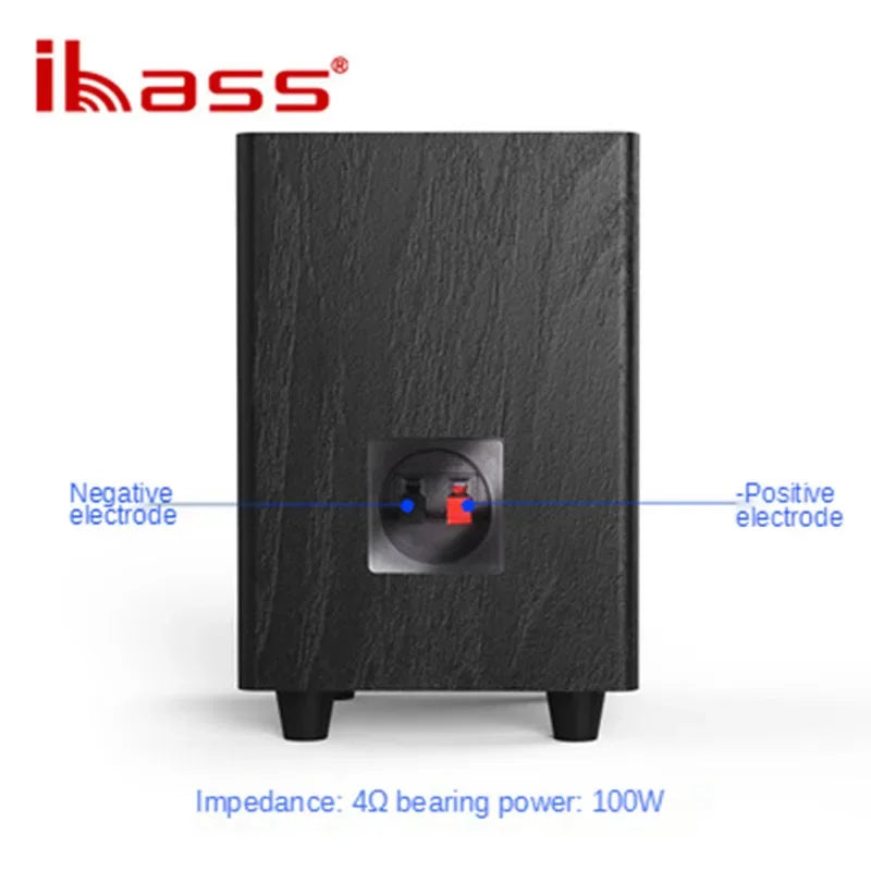 Black wood-grain finished 100w high power 6.5 inch passive subwoofer home with square speaker terminal housing for car speaker amplifier speakers boom box