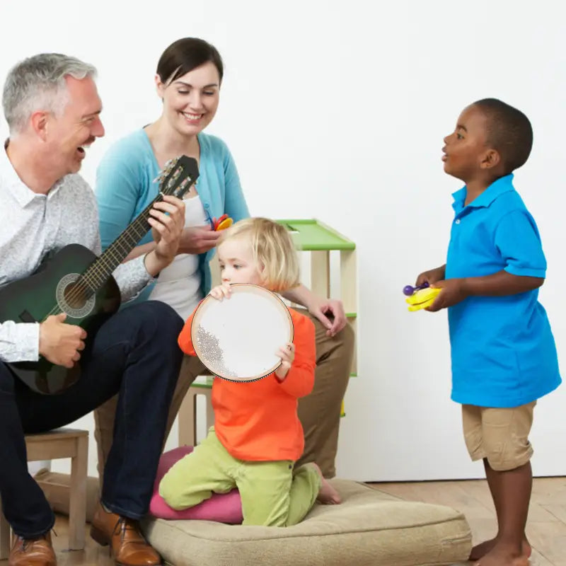 Baby Montessori Ocean Wave Bead Hand Drum Music Instruments Toys Early Learning Music Percussion Educational Toys For Baby Gifts