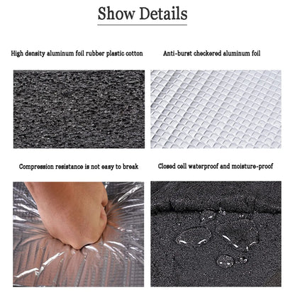 Black 10mm thermal insulation sound insulation mat made of high-density aluminum foil rubber plastic cotton with anti-burst design