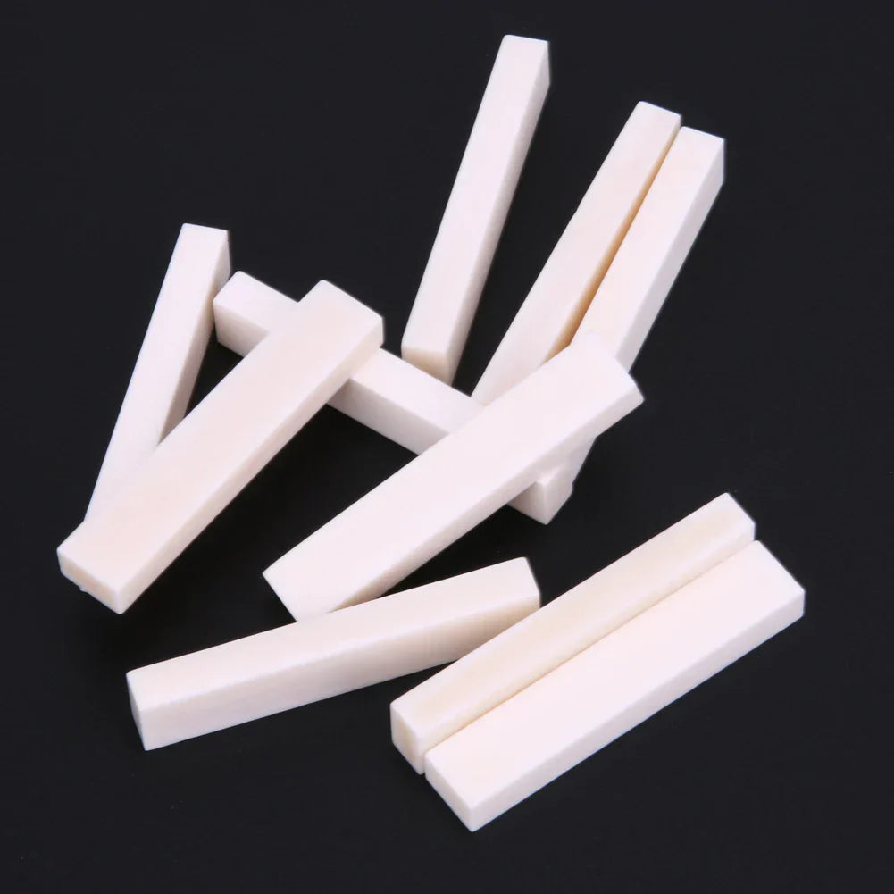 White rectangular guitar blank bone bridge pins smooth uniform lightweight durable buffalo bone guitar parts