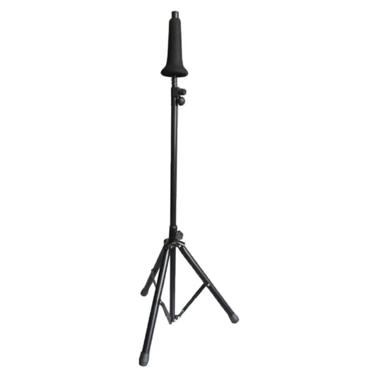 Black metal tripod trombone instrument stand with adjustable height 128cm for type beat music training show use