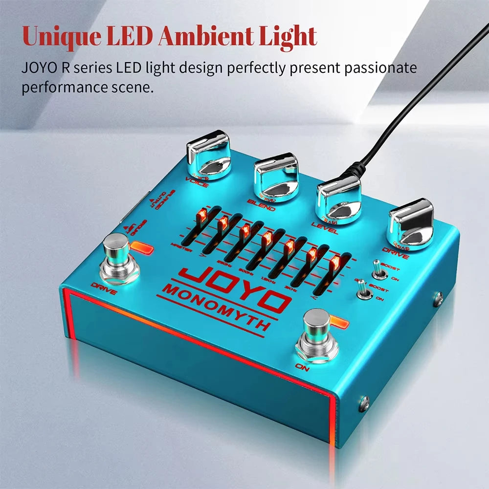 JOYO R-26 Monomyth Bass Preamp Electric Effect Pedal 6-band Graphic EQ Control Real Amplifier Tone Simulation Bass Pedal