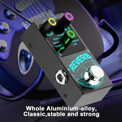 Digital Reverb Guitar Pedal - 9 Unique Reverb Effects | Wireless Accompaniment, Decay/Mix Knobs & Luminous Indicators