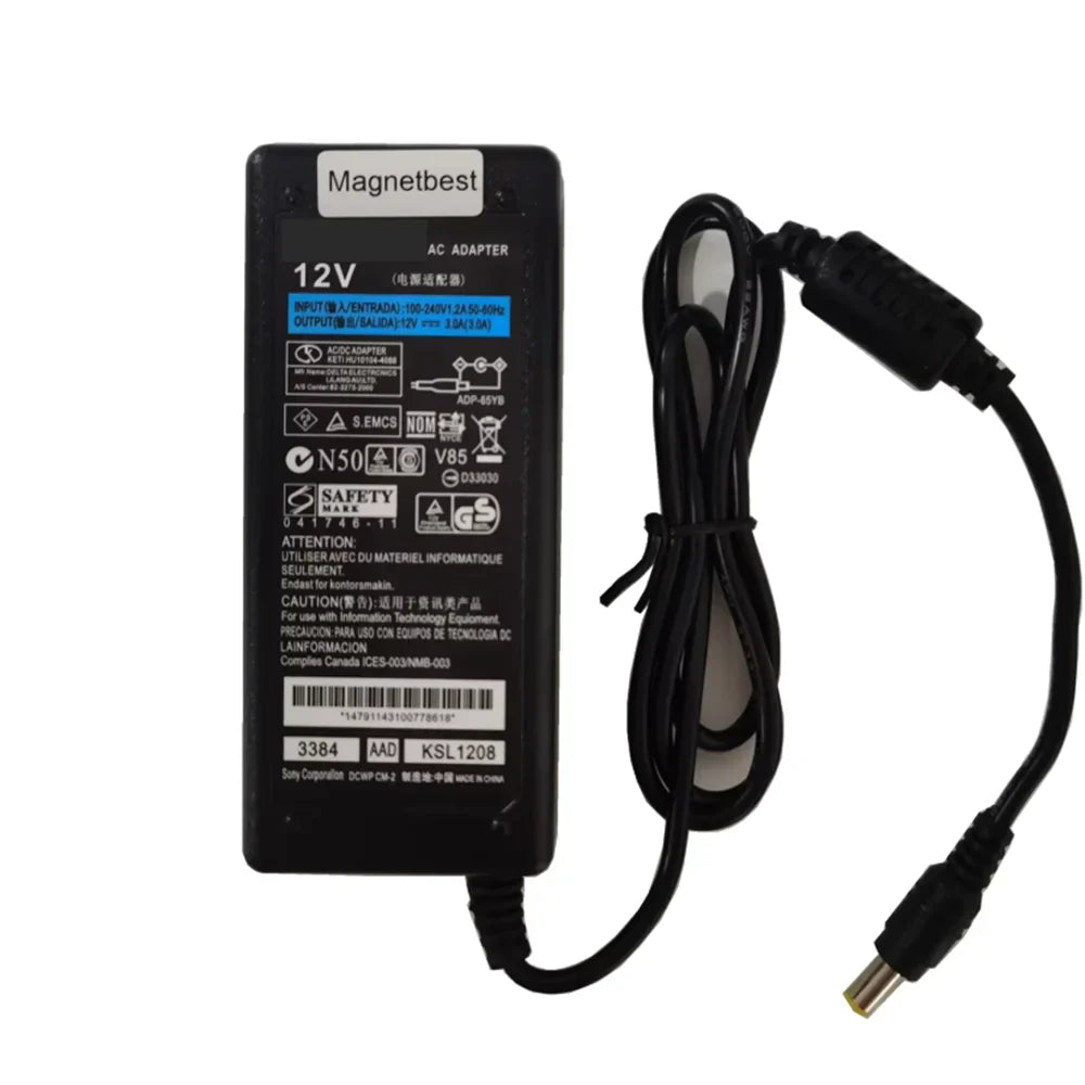 Black magnetbest 12v 3a ac adapter with coiled power cord for pioneer dj serato ddj1000 srt digital dj controller