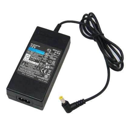 Black plastic sony 12v 3a ac adapter with yellow-tipped connector for pioneer dj serato ddj1000 srt digital dj controller