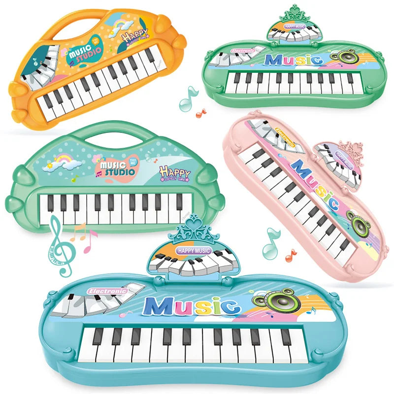 Colorful plastic piano musical toy with 13 keys and cartoon designs ideal for instrument developmental early kids children gifts