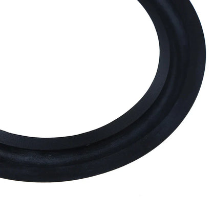 Black rubber surround foam woofer gasket with concentric ridges for 130mm 5 inch woofer edge audio repair