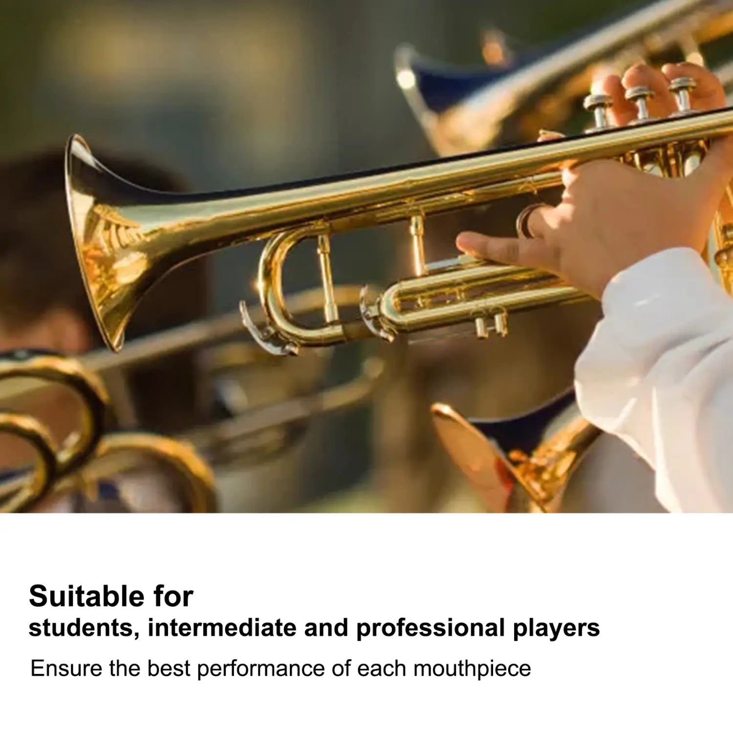 Trumpet Mouthpiece Brass 3C 5C 7C Instrument Mouthpiece Bright Tone Woodwind Musical Instrument Parts Performance Kids Toy