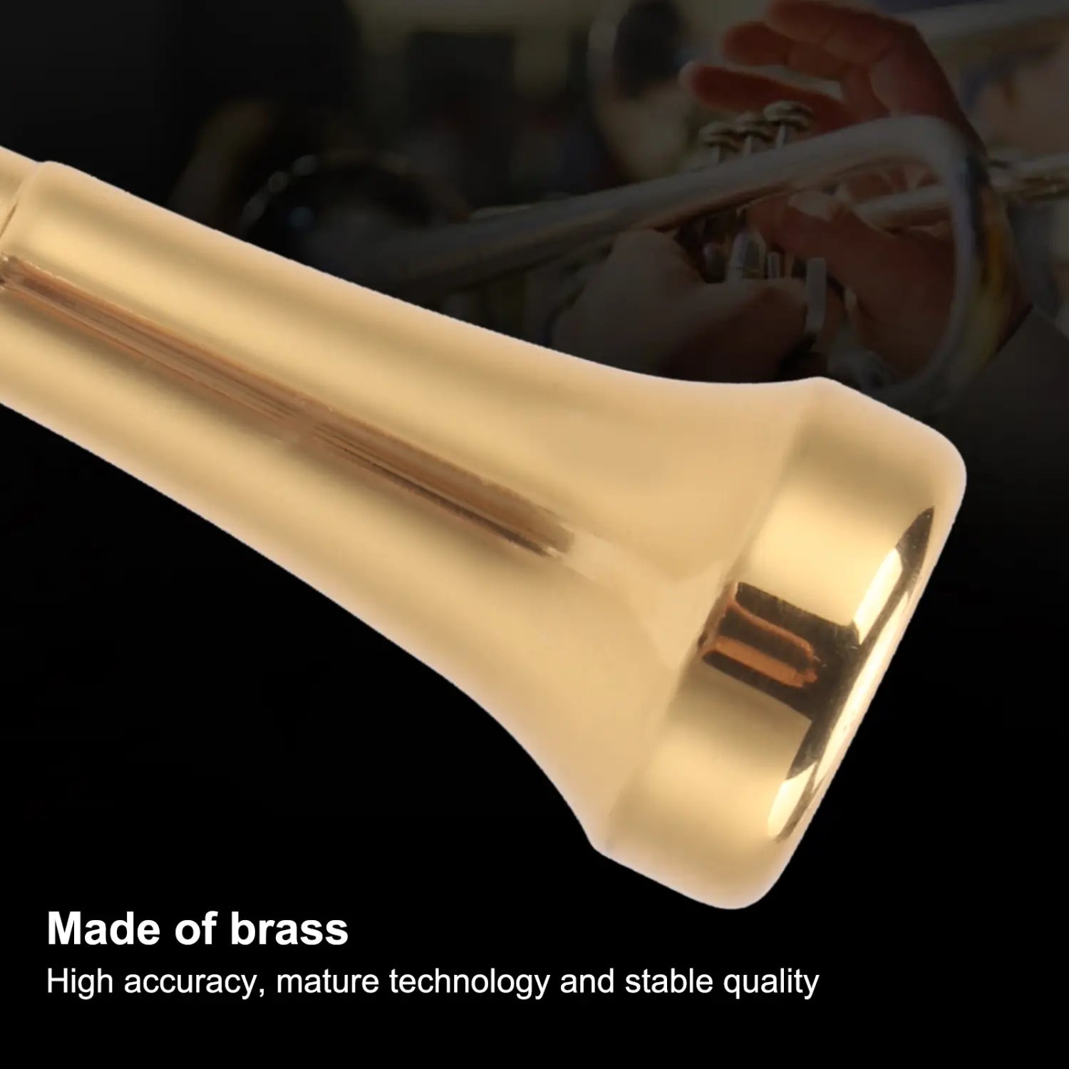 Trumpet Mouthpiece Brass 3C 5C 7C Instrument Mouthpiece Bright Tone Woodwind Musical Instrument Parts Performance Kids Toy