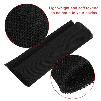 Black chemical fiber speaker mesh cloth with soft texture designed to protect sound box and electronic devices