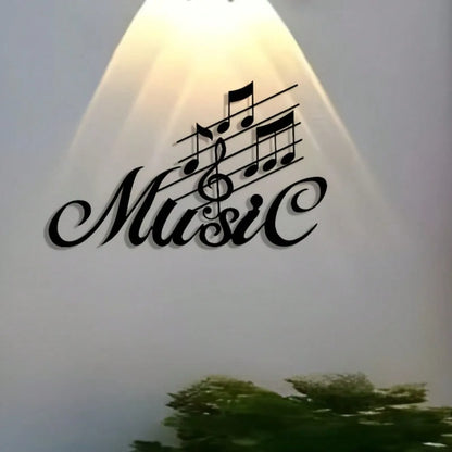 Music Note Wall Decor - Elegant Metal Hanging Sign for Home, Room, Bathroom & Wedding Art