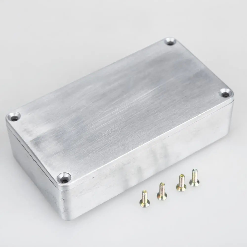 Silver anodized aluminum 1590b effect cases holder with four mounting holes and screws aluminum guitar replacement durable musical