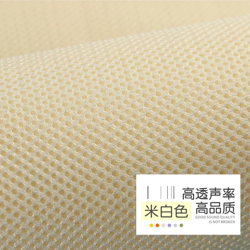 Off-white perforated mesh fabric 160x200cm speaker mesh cloth dustproof soundproof protective net cover