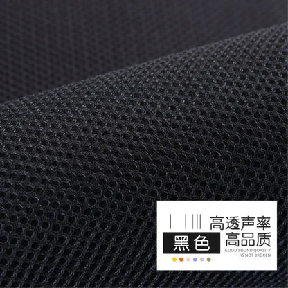 Black mesh fabric with fine perforated texture used as 160x200cm speaker mesh cloth dustproof soundproof cover