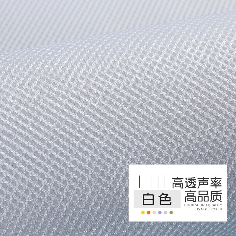 White breathable mesh fabric with fine uniform perforated texture for 160x200cm speaker mesh cloth dustproof cover