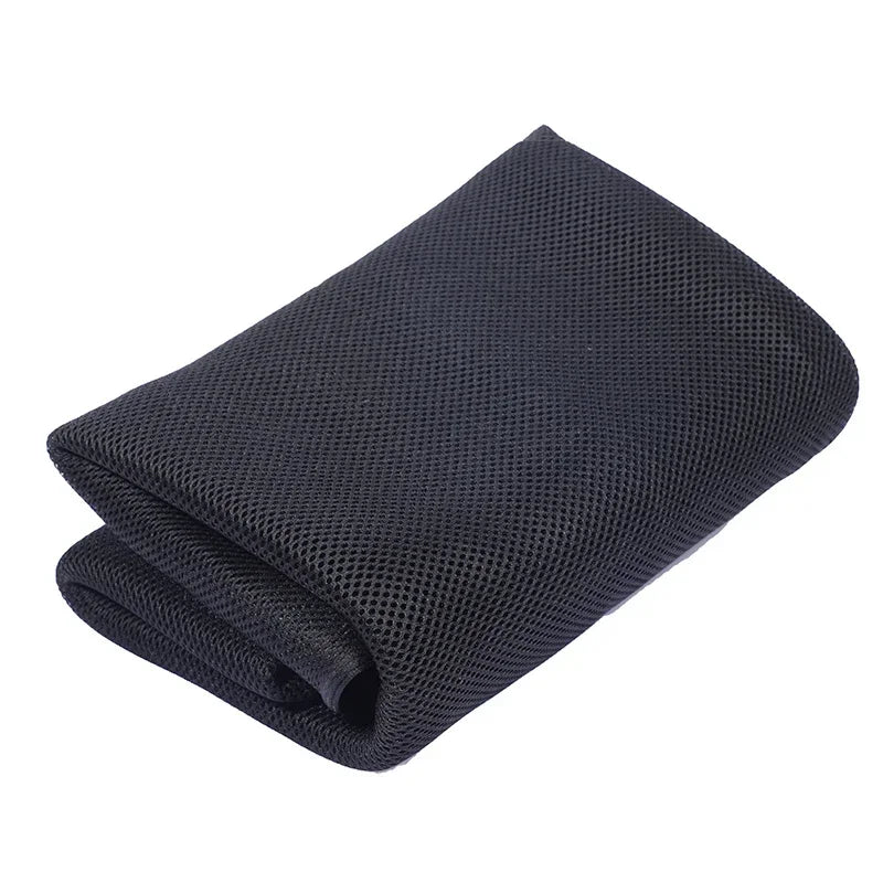Black mesh cooling towel made of breathable textured gille fabric in 160x200cm size dustproof soundproof cover