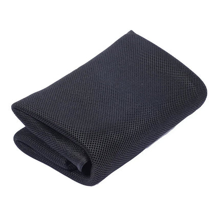 Black mesh cooling towel made of breathable textured gille fabric in 160x200cm size dustproof soundproof cover