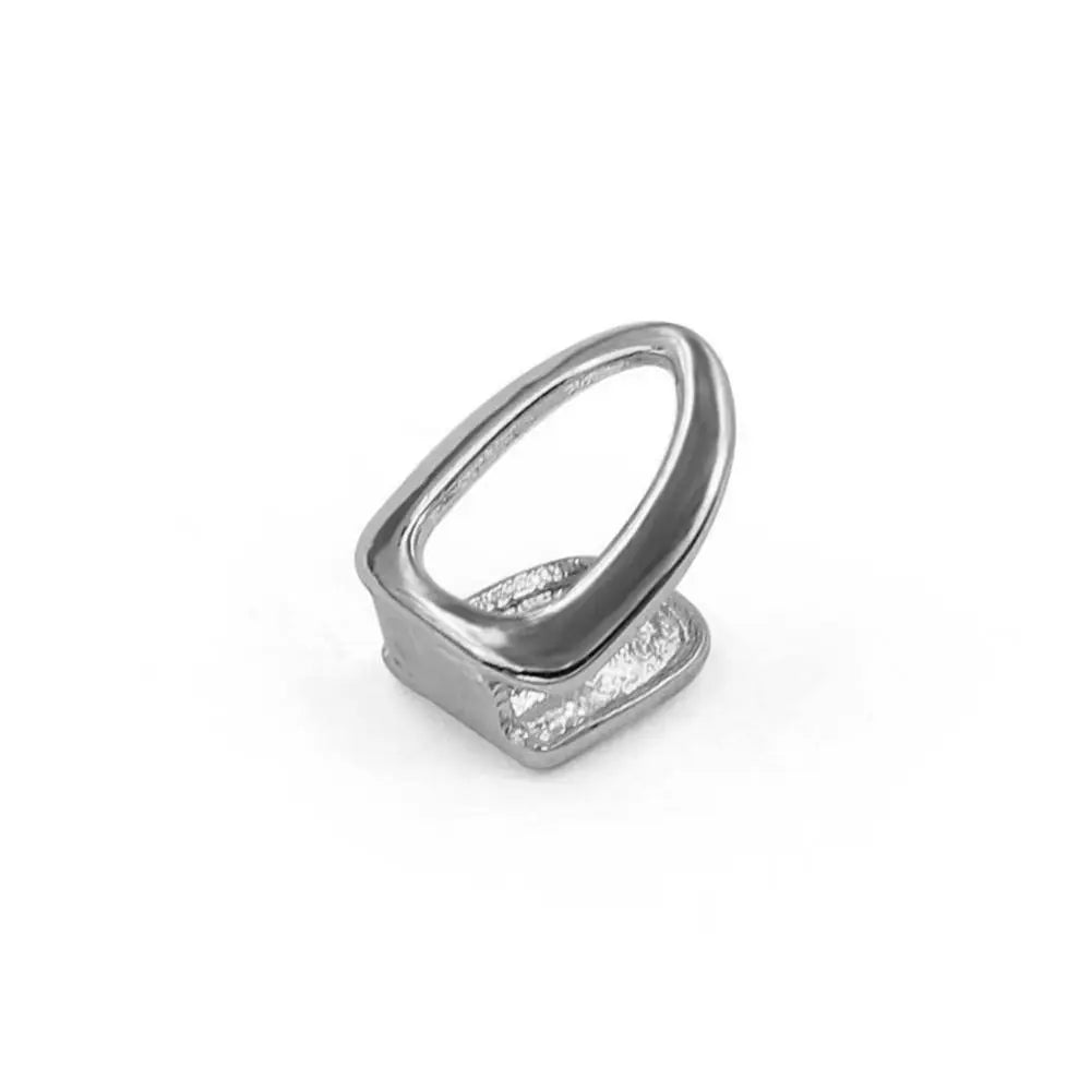 2Pcs Top Bottom Dental Metal Top Bottom Dental Hip Hop Rapper Tooth Jewelry Hollow Out Single Shackle Teeth