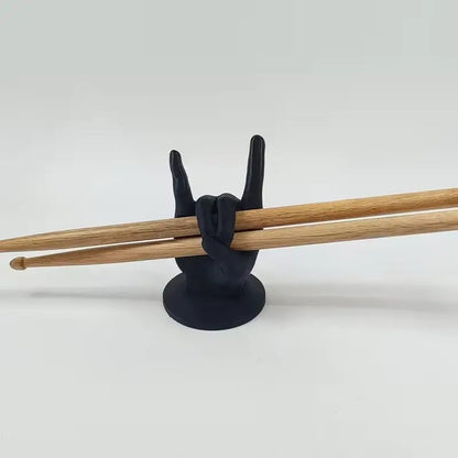 Black plastic creative rock hand drumstick mallet display rack bracket for home decoration and drummers gift