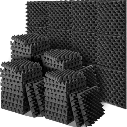 Black triangular foam 1pc soundproofing cotton adhesive wall sticker with super strong sound-absorbing cotton material