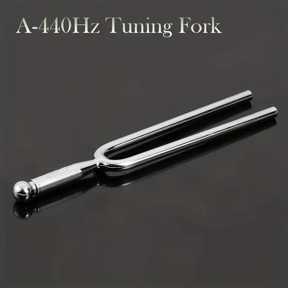 Shiny silver stainless steel tuning fork violin a 440 hz tone tuner stainless instrument accessories gift