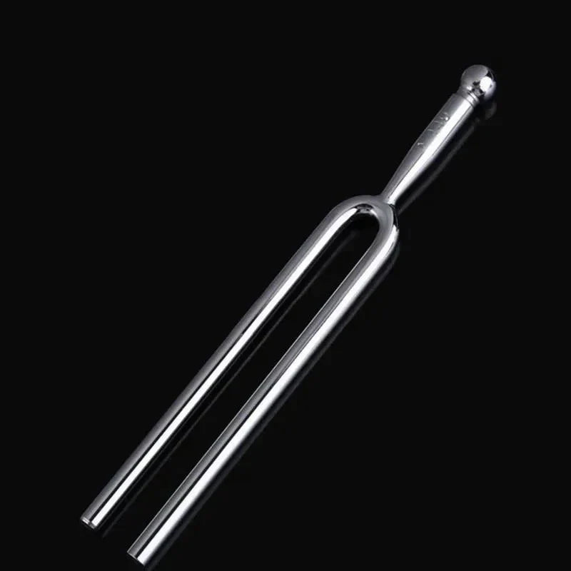 Shiny silver stainless steel tuning fork violin with polished reflective surface tone tuner stainless instrument accessories gift