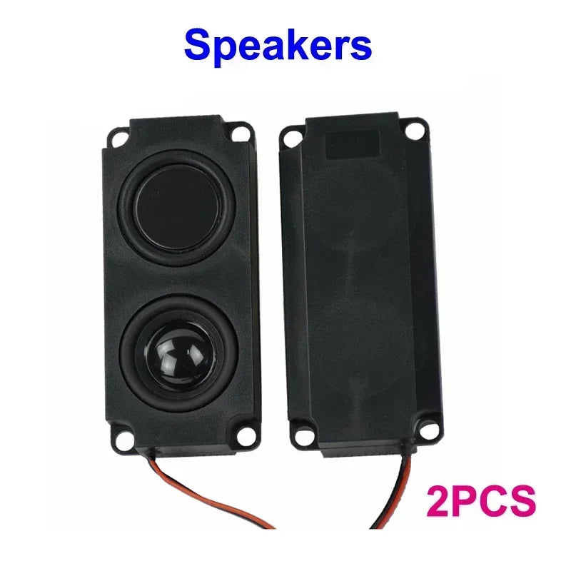 Black rectangular 2x10w full range mini speakers with matte finish wired for theater portable loudspeaker use