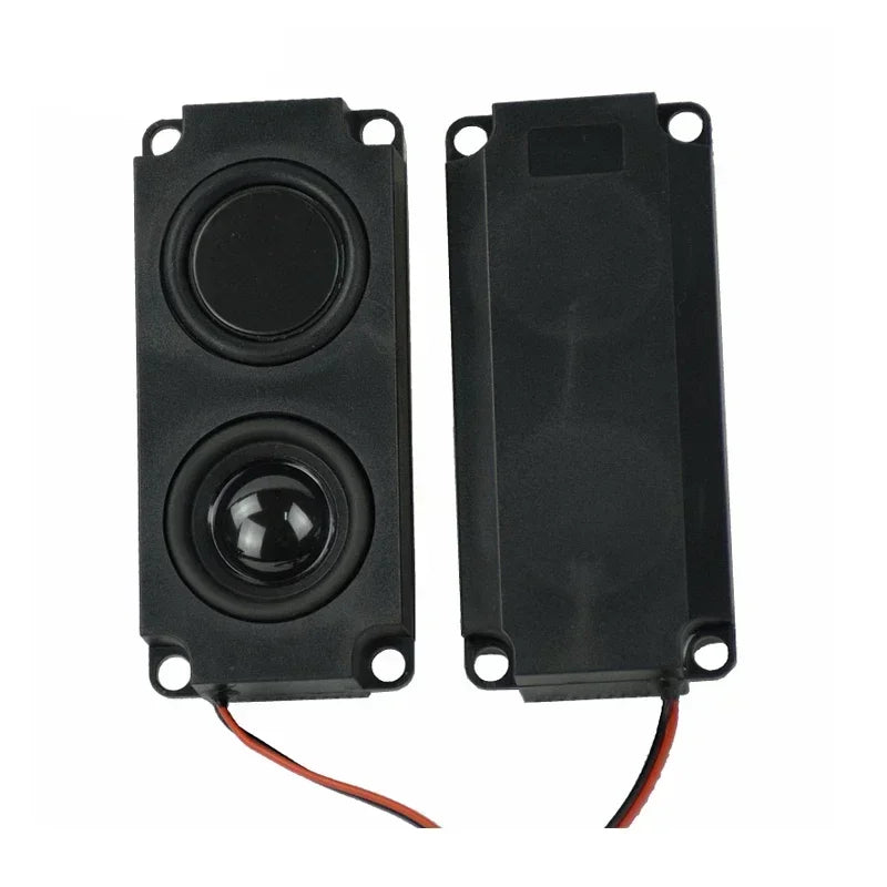 Black 2x10w full range theater portable loudspeaker with glossy and matte drivers for home hiFi and subwoofer use