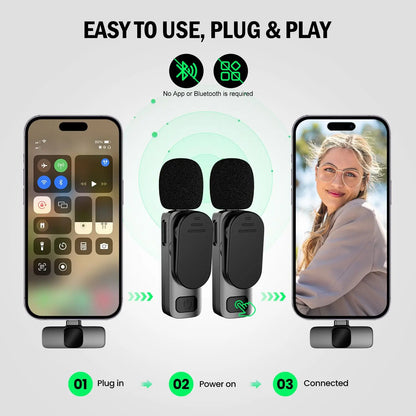 Black wireless lavalier microphone with clip-on design for easy phone integration high density windproof basix wireless lavalier