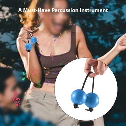 Bright blue plastic rhythms aslatua shakers with black cord handles for party rhythm sand ball percussion instruments