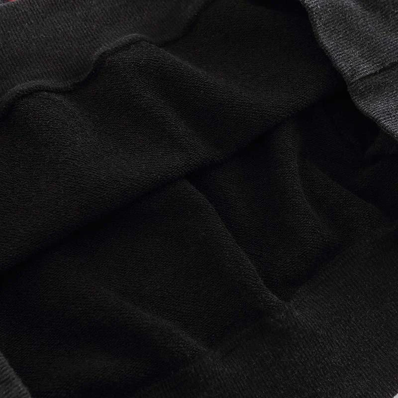 Black fleece fabric with soft texture and stitching on the folded edge of 2023 hip hop oversize hoodie sweatshirt men streetwear
