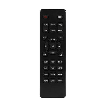 Black plastic remote control with multiple audio buttons for 2024 new arrival karaoke hd hifi av receiver amplifier KTV-200