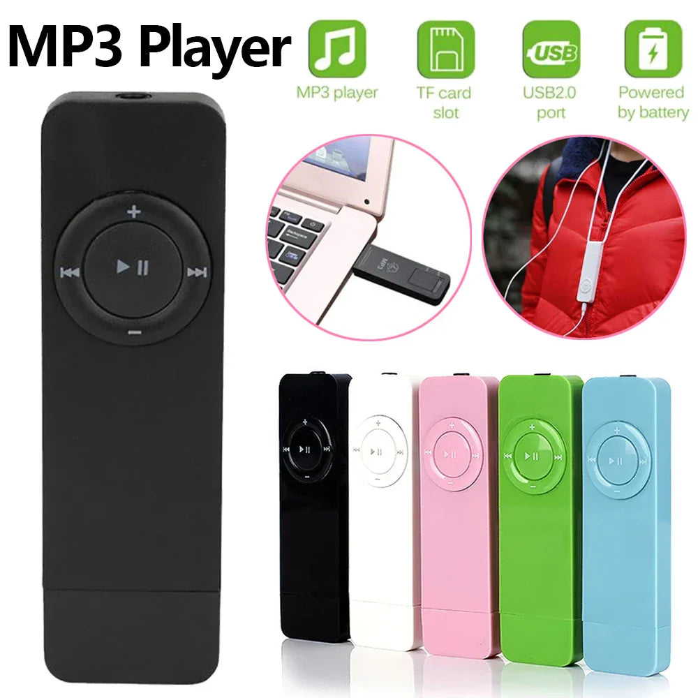 Black plastic 2025 mini mp3 player usb with circular dial and usb 2.0 port supports lossless sound music media player