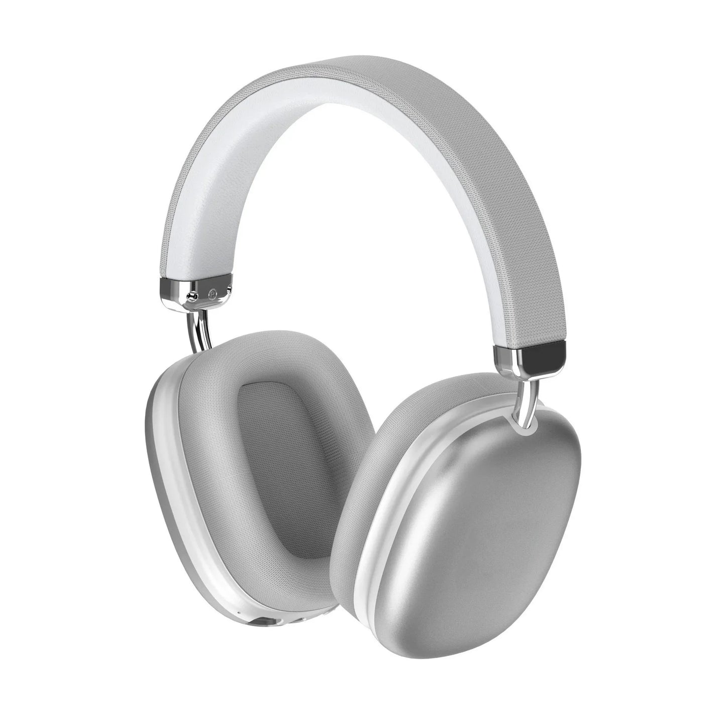 Silver air max bluetooth over ear wireless headset with soft fabric headband for stereo surround gaming iphone xiaomi phone