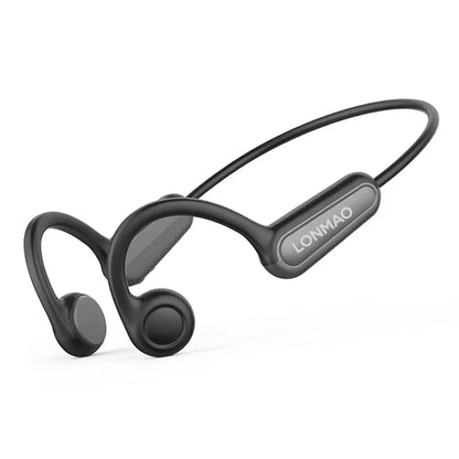 Black lonmao 2025 true bone conduction sports wireless headphones ear hook with matte finish hook waterproof headset