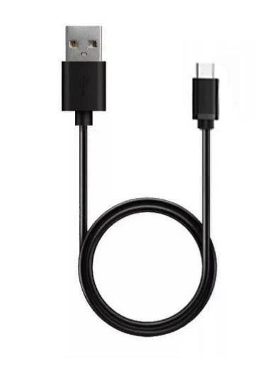 Black usb-c to usb-a charging cable with a sleek coiled design for 2025 true bone conduction sports wireless headphones ear hook waterproof headset