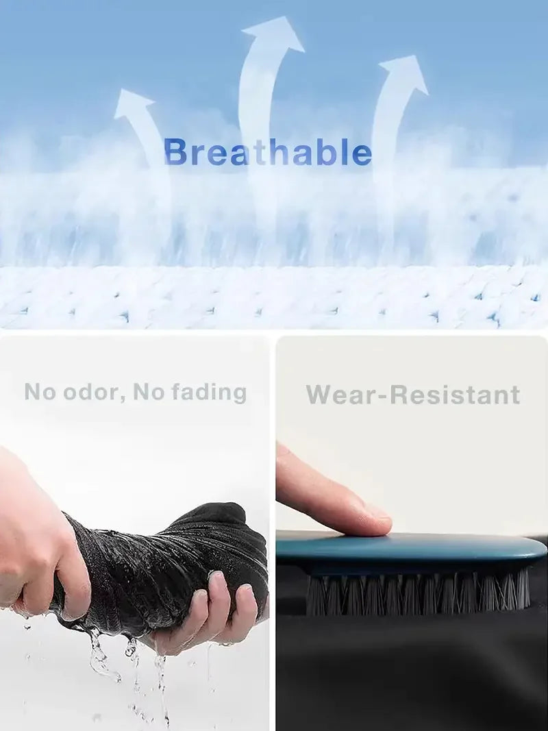 Blue plastic bristle brush with sturdy handle for durable cleaning paired with rapper retro graphic xxxtentacion t-shirt