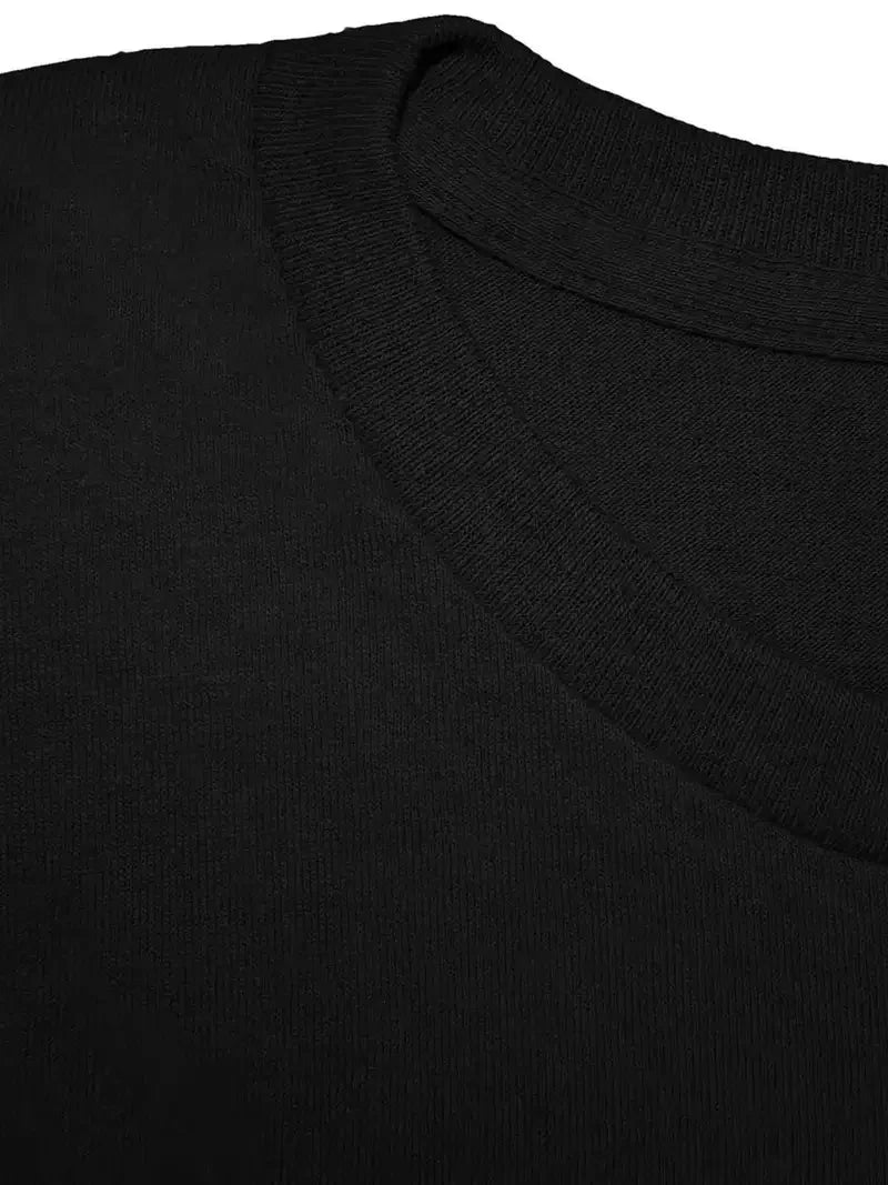 Black crew-neck 2026 XXXTentacion hip hop rap t-shirt with soft textured knit fabric, breathable and comfortable for street style